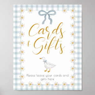 Affiche Table de cadeaux de baby shower Bébé Silly Goose à