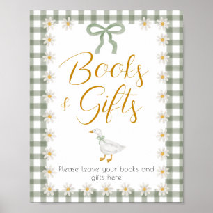 Affiche Table de cadeaux de baby shower Silly Goose Green 