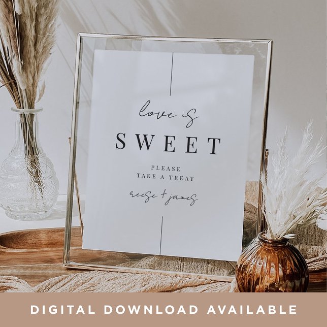 Affiche Table de dessert minimaliste Mariage de script mod (Créateur téléchargé)