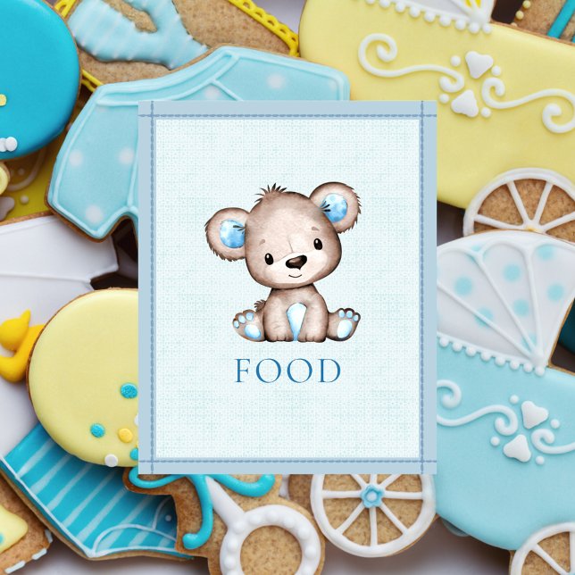 Affiche Table de nourriture Ourson marron Mignon Baby Show (Créateur téléchargé)