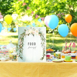 Affiche Table de nourriture Vert Rose Bébé Saupoudrer Douc