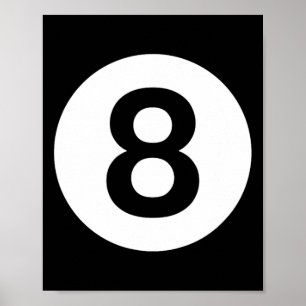 Affiche Table De Pool Avec 8