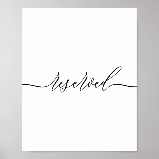 Affiche Table de signature simple réservée (Devant)