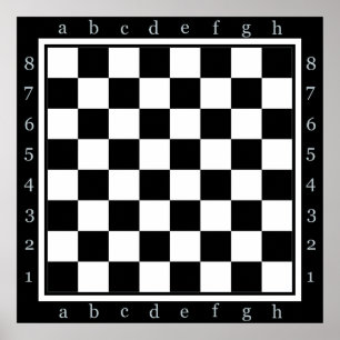 Affiche table d'échecs classique