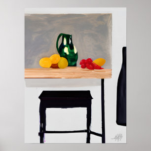 Affiche Table et outil d'abstraction moderne avec une vie 
