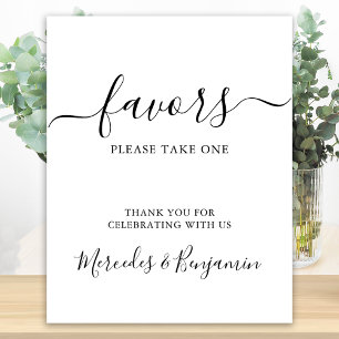 Affiche Table moderne élégante personnalisée mariage Faveu