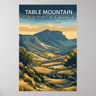 Affiche Table Mountain Afrique du Sud Iconique Le Cap
