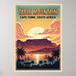 Affiche Table Mountain Cape Town - Afrique du Sud V05