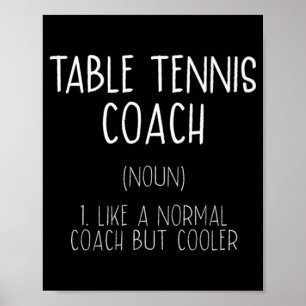 Affiche Table Tennis Coach Definition Fun Ping Pong Humor 