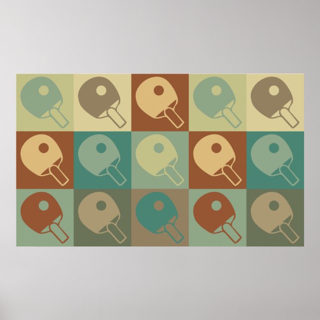 Affiche Table Tennis Pop Art (Devant)