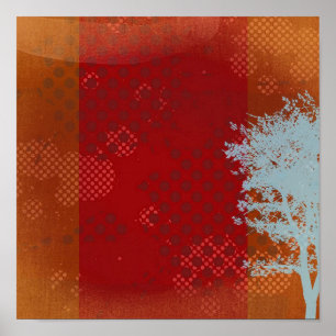 Affiche Tableaux de l'arbre du grain Abstrait