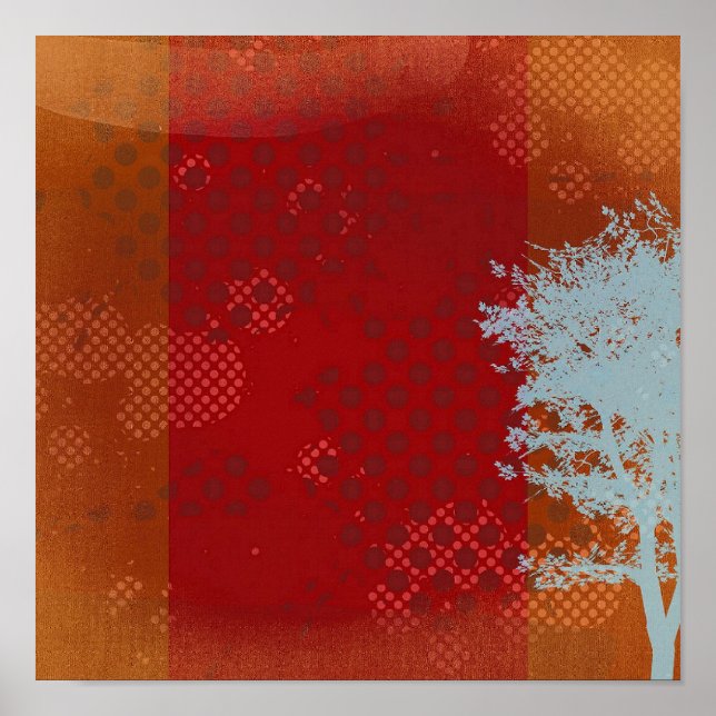 Affiche Tableaux de l'arbre du grain Abstrait (Devant)