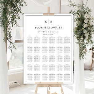 Affiche Tableaux minimalistes de sièges pour Mariage front