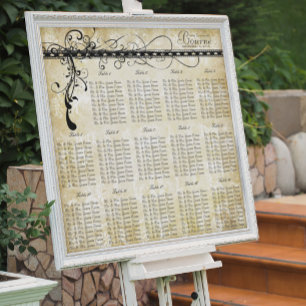 Affiche Tables de plan de salle élégant Renaissance médiév