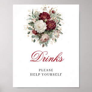 Affiche Tablette de signalisation pour boissons Blush Burg