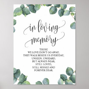 Affiche Tableur de mariage en souvenir v14