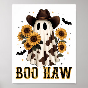 Affiche Tache de vache occidentale Fantôme effrayant Boo H