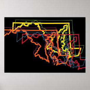 Affiche tache floue de fierté du Maryland