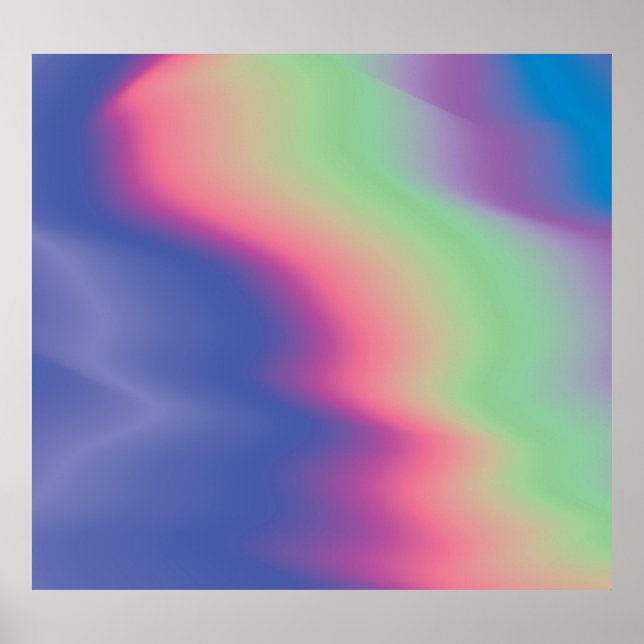 Affiche Taches colorées holographiques : Texture psychédél (Devant)