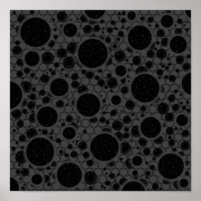Affiche Taches de bulle spatiale - Noir (Devant)