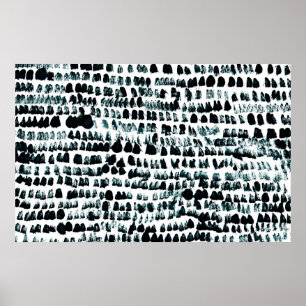 Affiche Taches de peinture noire avec taches, taches et gr