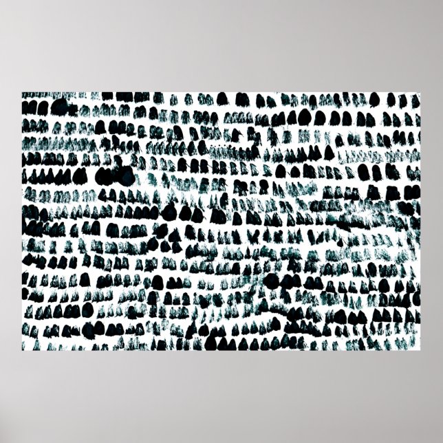 Affiche Taches de peinture noire avec taches, taches et gr (Devant)