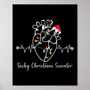 Affiche Tachy Christmas Sweater Anatomy Heart Cardiac Nurs