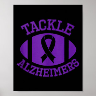 Affiche Tackle alzheimer lutter contre la fin soutien mois