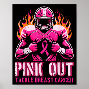 Affiche Tackle rose contre le cancer du sein football cons