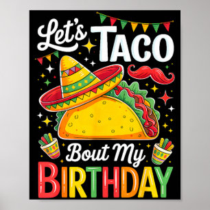 Affiche Taco à propos de l'anniversaire drôle cinco de may