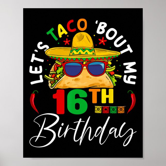 Affiche Taco à propos de mon 16e anniversaire Mexique 5 De (Devant)