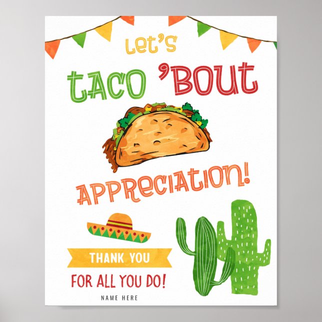 Affiche Taco à propos du signe d'appréciation (Devant)