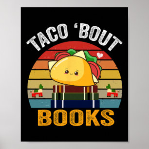 Affiche Taco Bout Livres Drôle Nourriture Mexicaine Cinco
