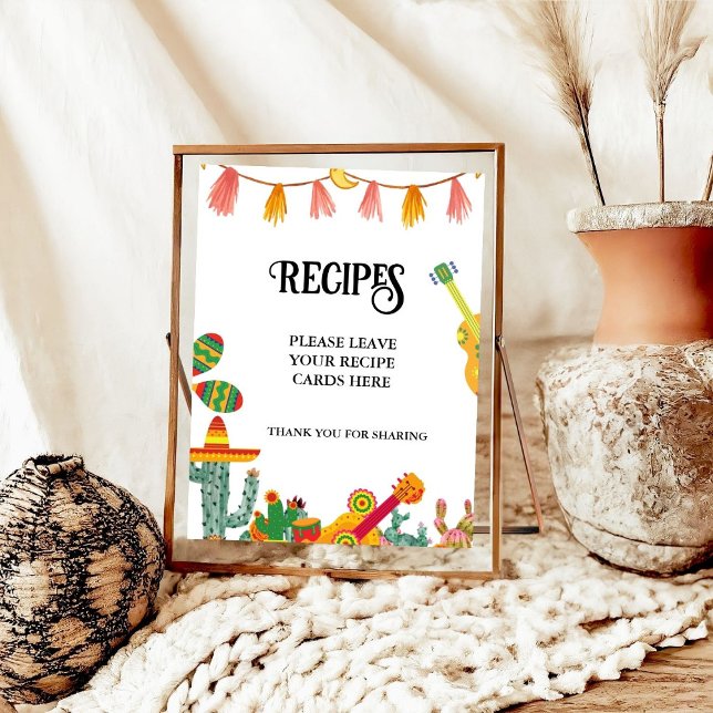 Affiche Taco bout Love cactus Taco Recettes Carte Panneau (Créateur téléchargé)