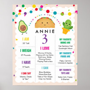 Affiche Taco Bout, trois-Esta Anniversaire 3 ans