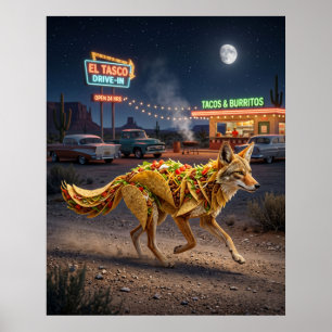 Affiche Taco Coyote Drive-In