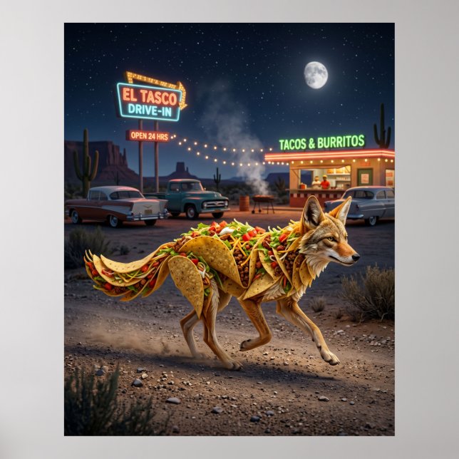 Affiche Taco Coyote Drive-In (Devant)