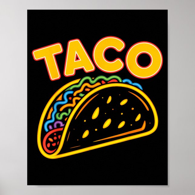 Affiche Taco de nourriture mexicaine  (Devant)