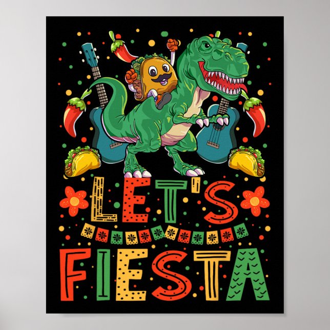 Affiche Taco Dinosaur Cinco De Mayo Taco Chemises Garçons  (Devant)