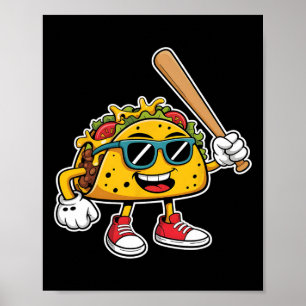 Affiche Taco Drôle Jouant Vendre Mexicain Cinco De Mayo En