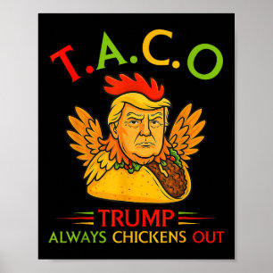 Affiche Taco drôle Trump abandonne toujours T.a.c.o 1