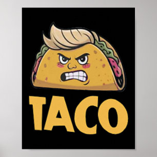 Affiche Taco Drôle Trump Abandonne Toujours T.a.c.o (2 Si