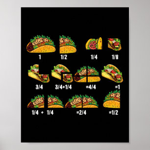 Affiche Taco Fraction Math Enseignants Retour À L'École Ed
