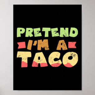 Affiche Taco Halloween Costume Design Faire semblant d'êtr