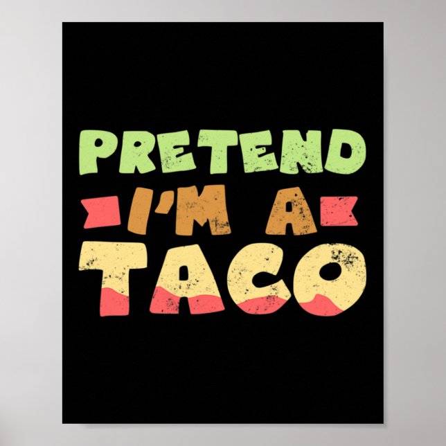 Affiche Taco Halloween Costume Design Faire semblant d'êtr (Devant)