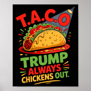 Affiche Taco Humour Trump toujours chicken dehors Taco Ame