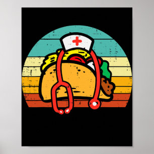 Affiche Taco Infirmière Stethoscope Cinco De Mayo Infirmiè