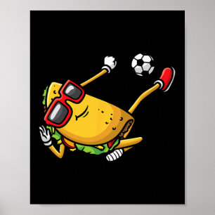 Affiche Taco Jouant Au Football Mexicain Cinco De Mayo Enf
