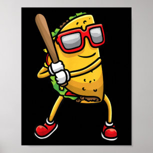 Affiche Taco Jouer De Baseball Mexicain Cinco De Mayo Enfa