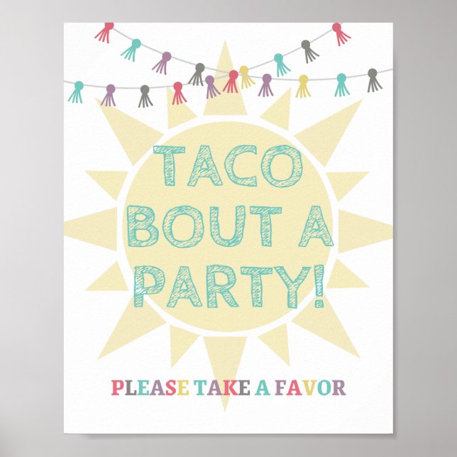 Affiche Taco Party Favor Sign (Devant)